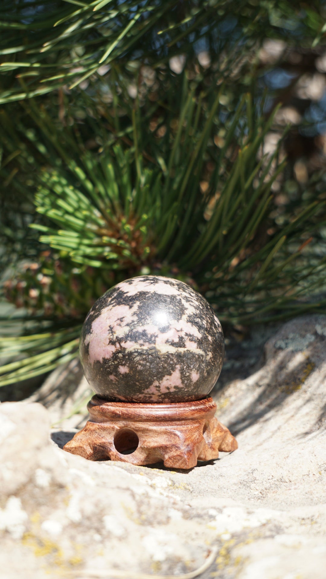 Rhodonite Sphere