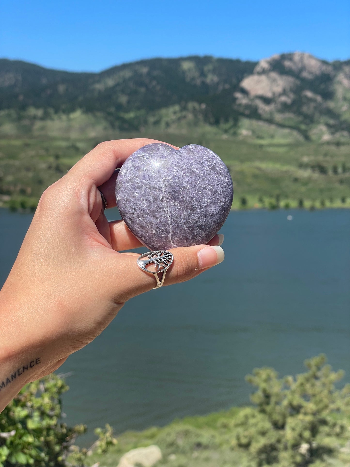 Lepidolite Heart