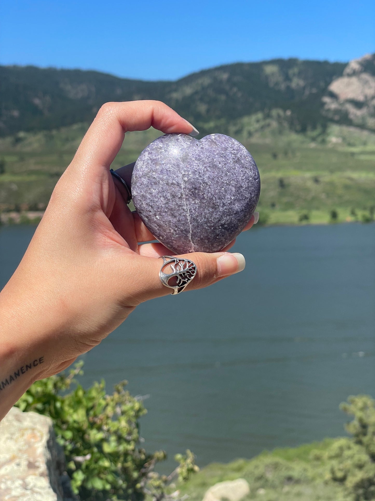 Lepidolite Heart