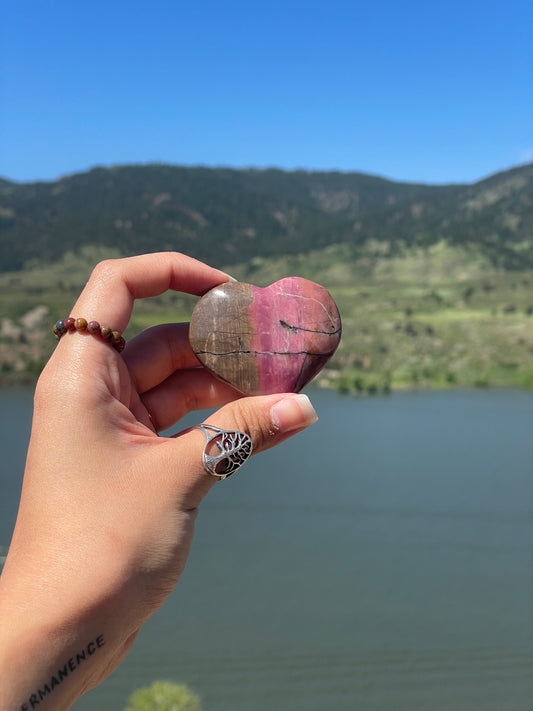 Rhodonite Heart