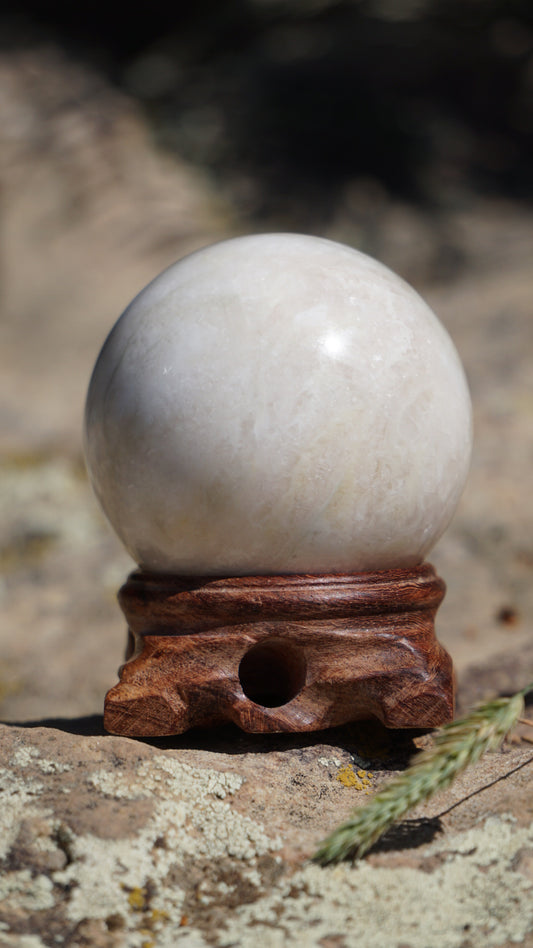 Pink Tourmaline/Rubelite Sphere White and Light Pink